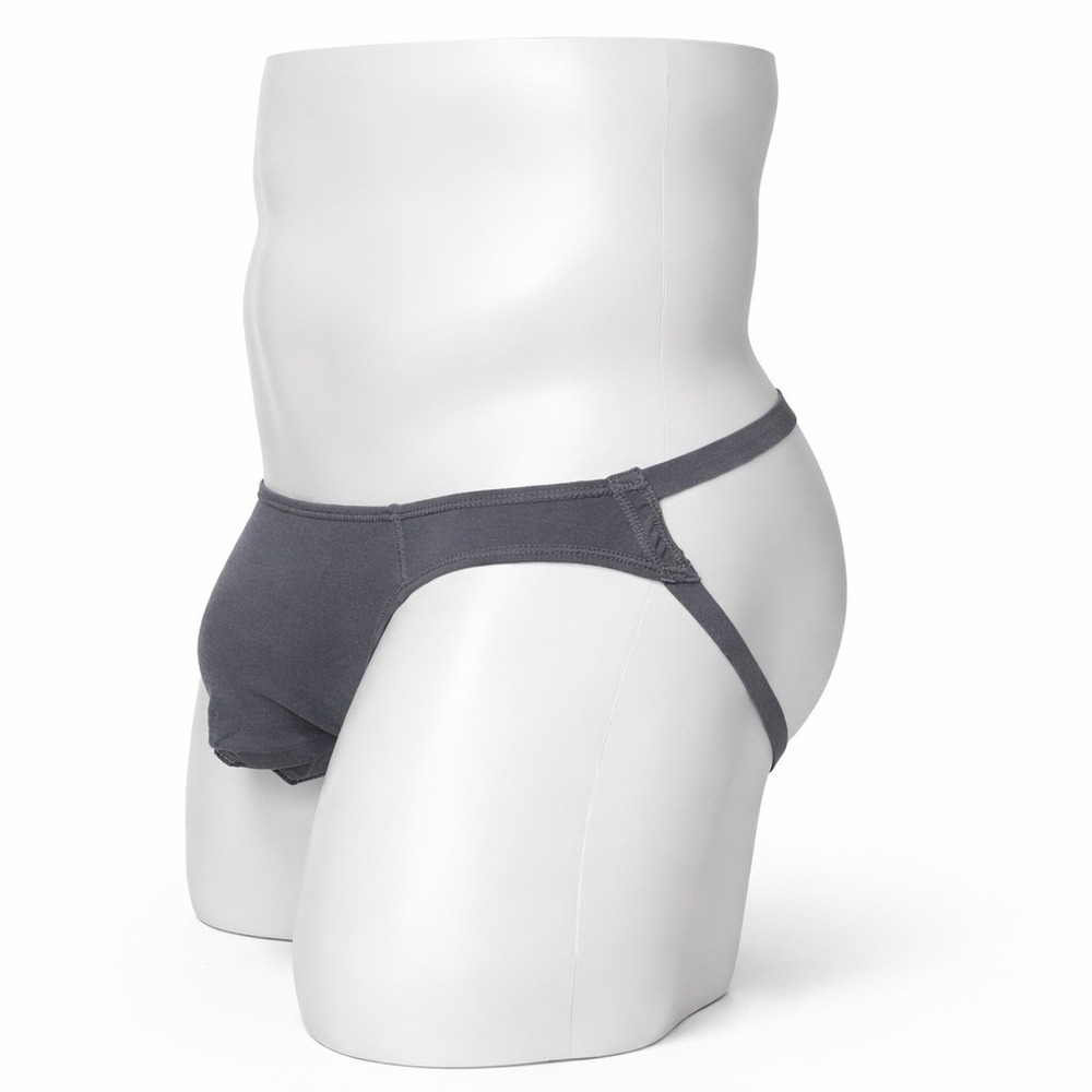 Andrew Christian 2XL (38-40) Almost Naked No-Show Jockstrap Steel Grey 93423 NWT